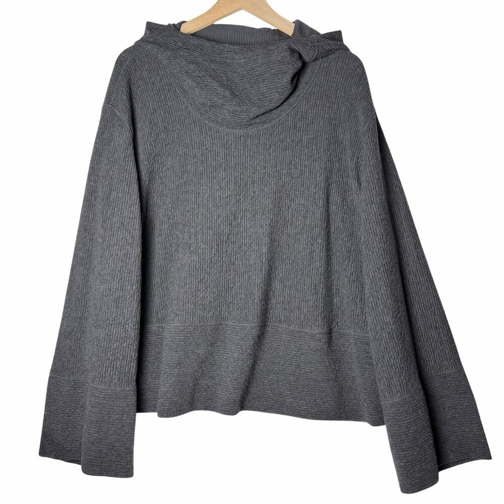 Lululemon Retreat Yourself Textured Pullover Sweatshirt Dark Gray L/XL